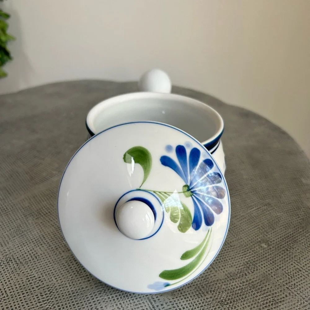 Dansk ~ Handpainted Sage Song Individual Casserole Baking Dish with Lid